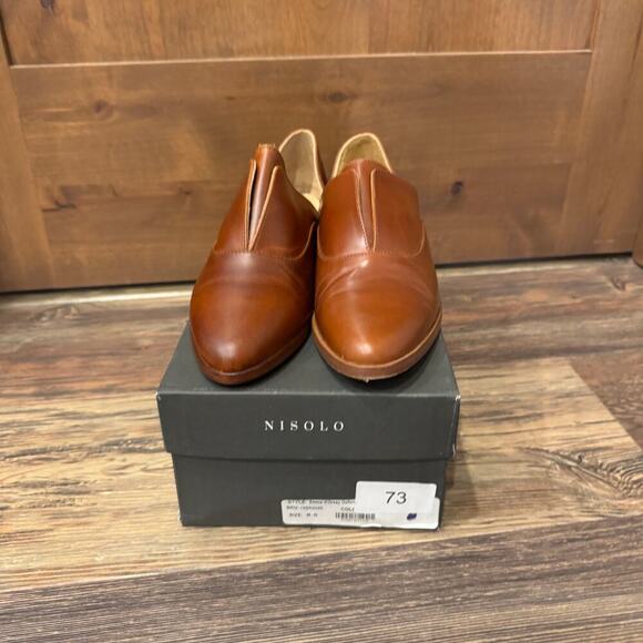 Nisolo Emma D’Orsay Leather Oxford Brandy 8.5 - Picture 2 of 4
